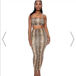 Naked wardrobe snakeskin skirt
